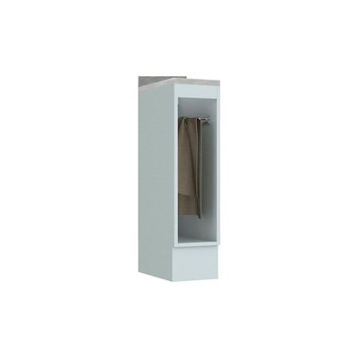 Gabinete de Cozinha Modulado Balcão c/ Porta Toalha Americana c/Tampo Branco - Henn