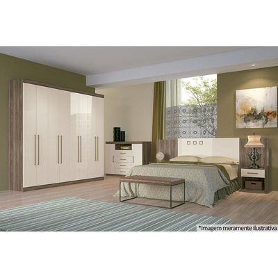 Guarda Roupa Casal 8 Portas e 4 Gavetas Master Vip 8.4 Atacama - Santos Andirá