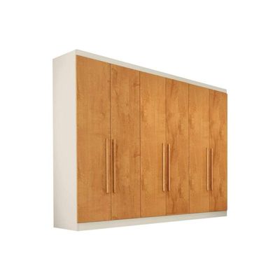 Guarda Roupa Casal 6 Portas e 6 Gavetas Oslo Off White/Peroba - Europa