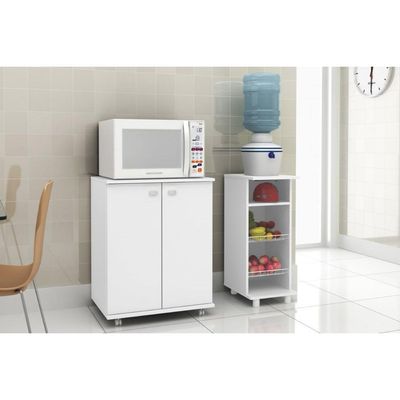Balcão Multiuso Cozinha  Fruteira BF-3206 c/ 2 Cestos Branco - Tecno Mobili