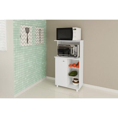 Balcão Fruteira Cozinha BF-3207 c/ 1 Porta 2 Cestos e 1 Nicho 60cm Branco - Tecno Mobili