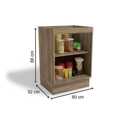 Balcão de Cozinha Maxxi G742 c/ 1 Porta s/ Tampo 60cm Nogal - Kappesberg