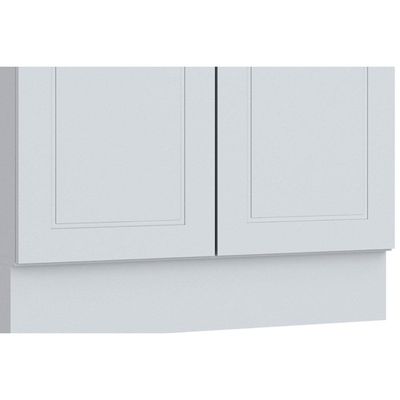 Balcão de Cozinha Americana c/ 2 Portas s/ Tampo 80cm Branco - Henn