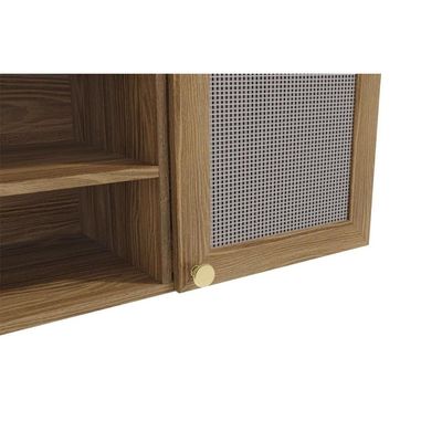 Armário Aéreo p/ Cozinha Botanic M635 2 Portas c/ Tela 120cm Nogueira - Kappesberg