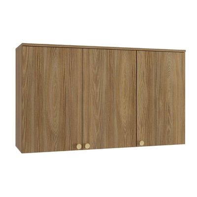 Armário Aéreo p/ Cozinha Botanic M634 c/ 3 Portas 120cm Nogueira - Kappesberg