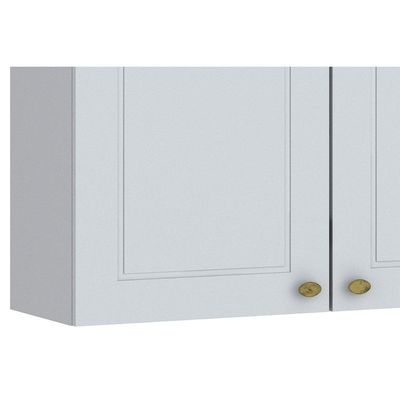 Armário Aéreo p/ Cozinha Americana c/ 2 Portas 80cm Branco - Henn