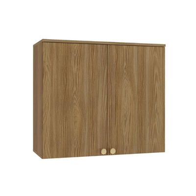 Armário Aéreo Cozinha Modulado Botanic M632 c/ 2 Portas 80cm Nogueira - Kappesberg