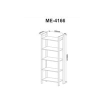 Multiuso Quarto Juvenil ME4166 c/ 5 Prateleiras Preto/Vermelho - Tecno Mobili