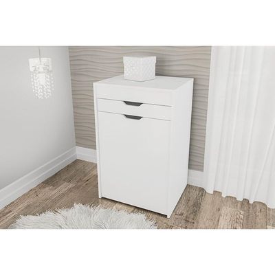 Penteadeira Infantil PE-2007 c/ 1 Gaveta e Puff Branco - Tecno Mobili