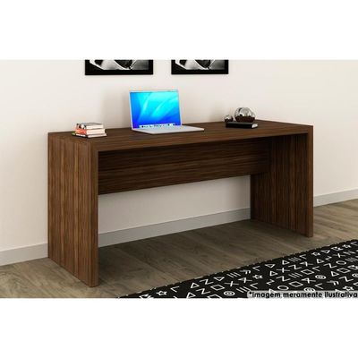 Mesa Secretária Escritório ME4109 Nogal - Tecno Mobili