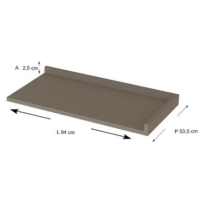 Tampo p/ Balcão Cozinha Canto Reto Lyra 94cm Duna - Henn