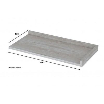 Tampo p/ Balcão Cozinha Canto Reto Americana 94cm Calcare - Henn