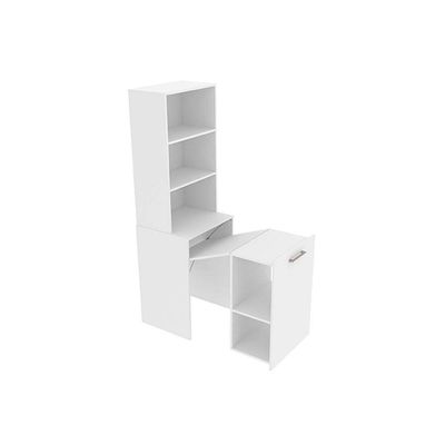 Mesa Multiuso Casal Retrátil ME4171 c/ 5 Nichos Amêndoa - Tecno Mobili