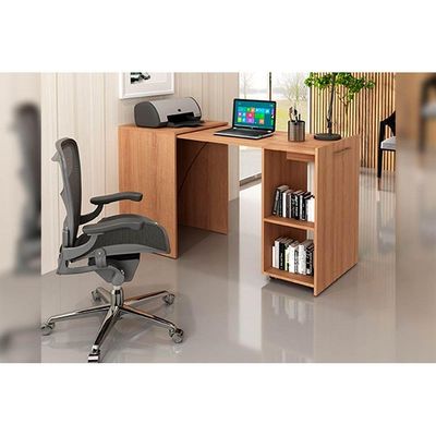 Mesa Multiuso Casal Retrátil ME4170 c/ 2 Nichos Amêndoa - Tecno Mobili