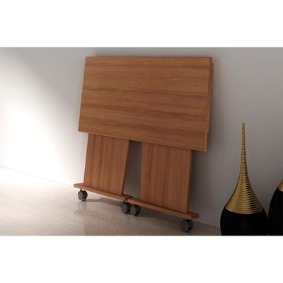 Mesa Multiuso Casal Dobrável ME4117 c/ Rodízios Amêndoa - Tecno Mobili