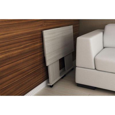 Mesa Multiuso Casal Dobrável ME4117 c/ Rodízios Amêndoa - Tecno Mobili