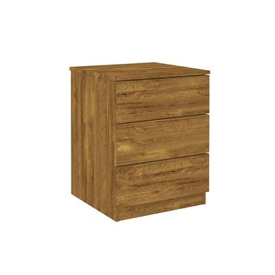 Mesa Cabeceira Veronna c/ 3 Gavetas Cinamomo - Tcil Móveis