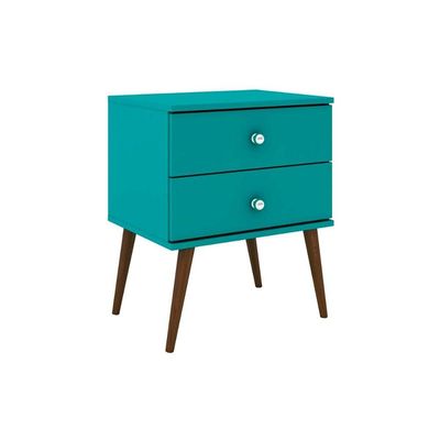 Mesa Cabeceira RT 3032 c/ 2 Gavetas Branco - Movelbento