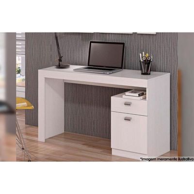 Mesa Escrivaninha Juvenil Melissa c/ 1 Porta e 1 Gaveta Branco - Permóbili