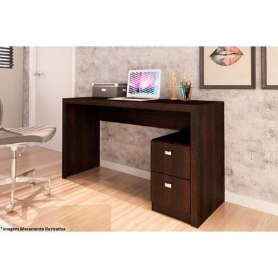 Mesa Escrivaninha Juvenil ME4130 c/ 2 Gavetas Branco - Tecno Mobili