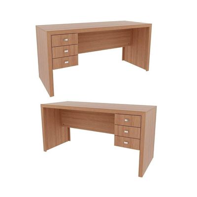 Mesa Escrivaninha Juvenil ME4113 c/ 3 Gavetas Amêndoa - Tecno Mobili