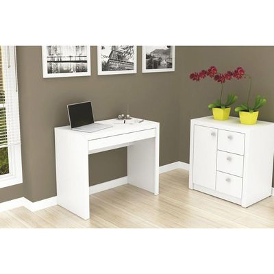 Mesa Escrivaninha Juvenil ME4107 c/ 1 Gaveta Nogal - Tecno Mobili