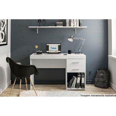 Mesa Escrivaninha Juvenil Malta c/ 2 Gavetas Castanho - Politorno