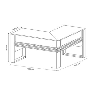 Mesa de Escritório ME4145 Branco - Tecno Mobili