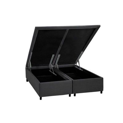 Cama Box Baú Universal King Courano Gray (186x198x35) - Costa Rica