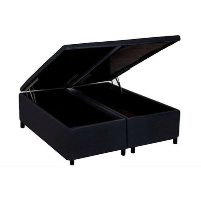 Cama Box Baú Universal King Courano Black (193x203x35) - Costa Rica