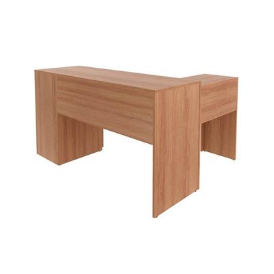 Mesa de Escritório ME4101 c/ 3 Gavetas Nogal - Tecno Mobili