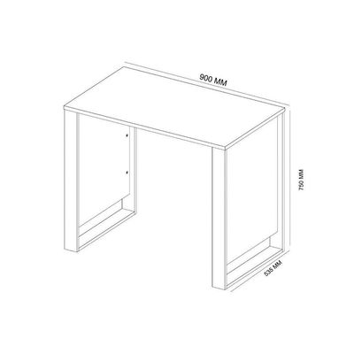 Mesa de Computador Solteiro Office Morada Branco - Demóbile
