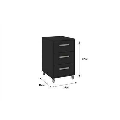 Mesa Cabeceira Casal MSM 450 c/ 3 Gavetas Branco - Movelbento