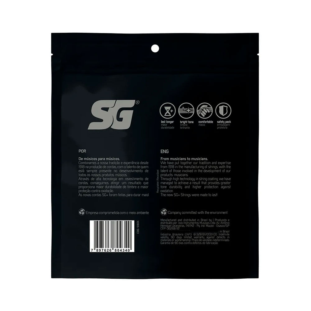 Corda P/ Guitarra SG Coated Medium SG+ 11/49 - EC0533