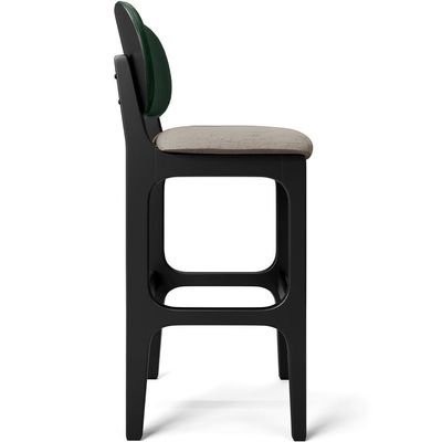 Banqueta Alta Cozinha Betta L02 Preto Verde Bege