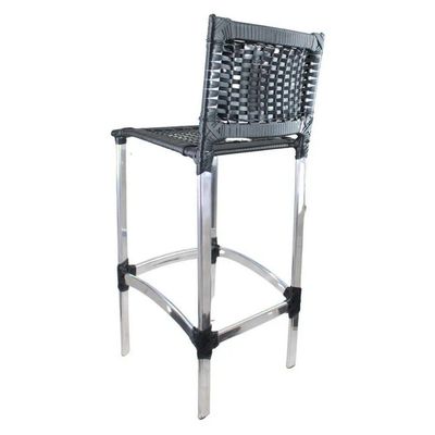 Banqueta Em Alumínio Para Edícula, Cozinha, Balcão Preto