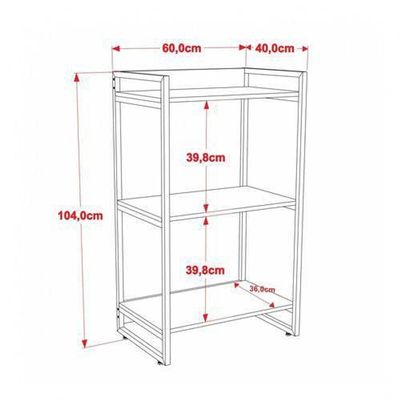 Kit Mesa Para Escritório Com Estante 120 Cm Preto Onix