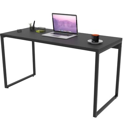 Kit Mesa Para Escritório Com Estante 135 Cm Preto Onix