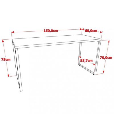 Kit Mesa Para Escritório Com Estante 150 Cm Carvalho