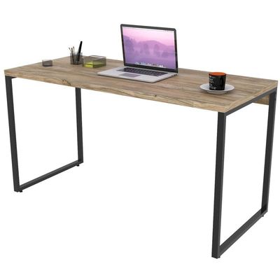 Kit Mesa Para Escritório Com Estante 135 Cm Carvalho