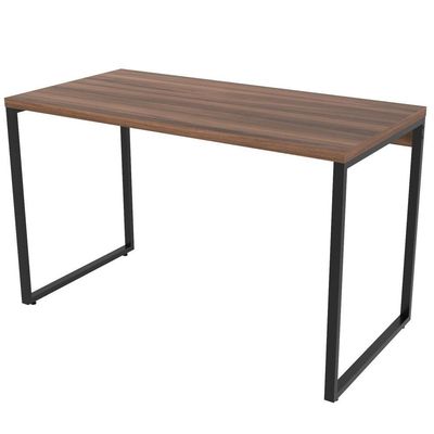 Mesa Para Escritório Estilo Industrial 120 Cm Nogal