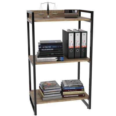Kit Mesa Para Escritório Com Estante 135 Cm Carvalho