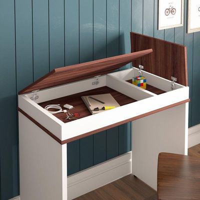 Mesa Para Escritório Escrivaninha Mind A02 Ipê Branco