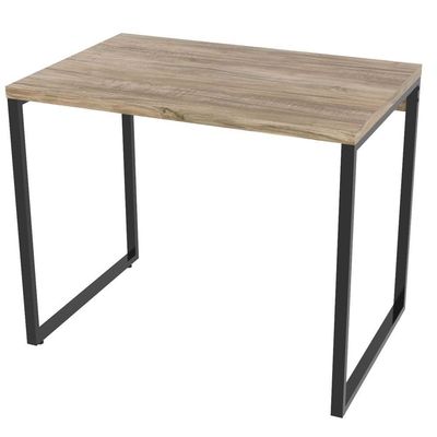 Mesa Para Escritório Estilo Industrial 90 Cm Carvalho