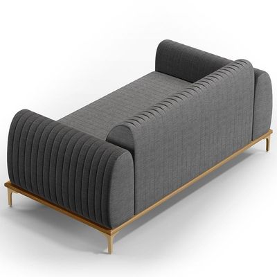 Kit Sofá 3 Lugares 180Cm Com 2 Poltronas Cinza Escuro C-416