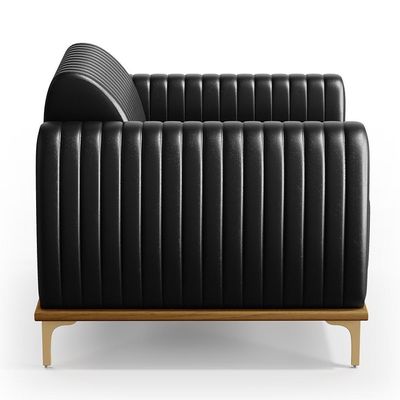 Kit Sofá 3 Lugares 180Cm Com Poltrona Molino Preto B-159