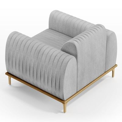 Kit Sofá 3 Lugares 210Cm E Poltrona Molino Cinza D-315
