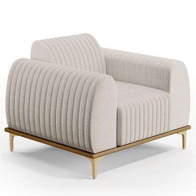 Kit Sofá 2 Lugares 150Cm Com 2 Poltronas Molino Cru C-443