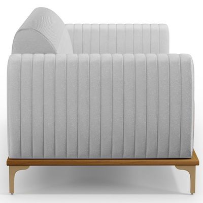 Kit Sofá 3 Lugares 210Cm E Poltrona Molino Cinza D-315