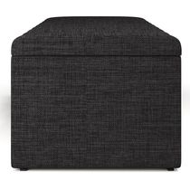 Calçadeira Recamier Baú Casal 140X50 Cm Linho Chumbo
